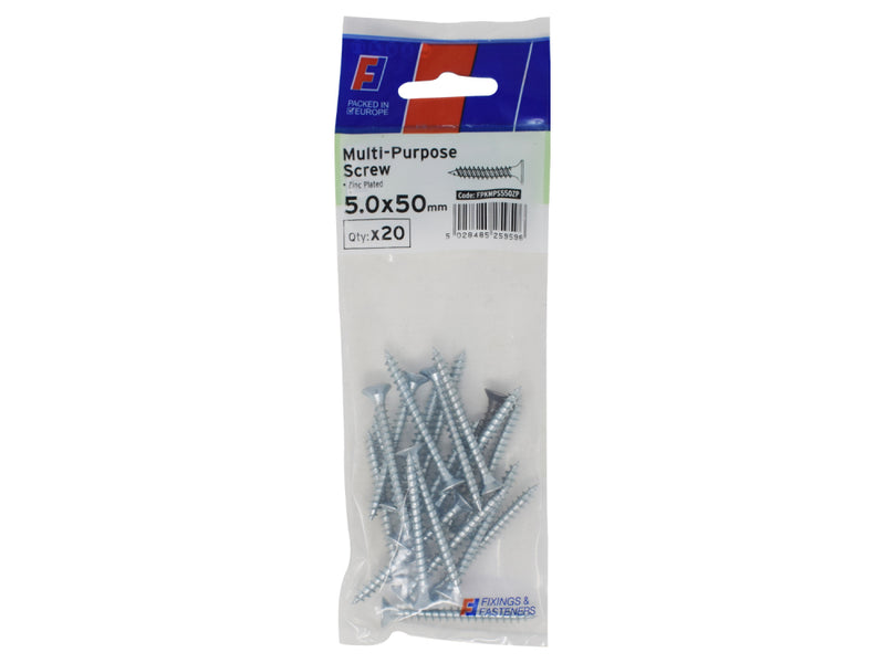 ForgePack Multi-Purpose Screw 20 per Pk ZP 5.0x50mm (L)