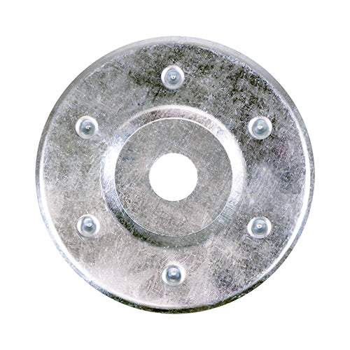 TIMCO Metal Insulation Discs Silver - 35mm