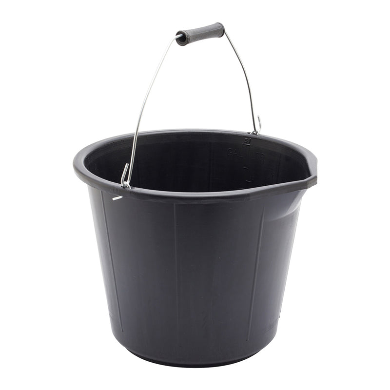 3 Gallon (14L) Black Builder's Bucket