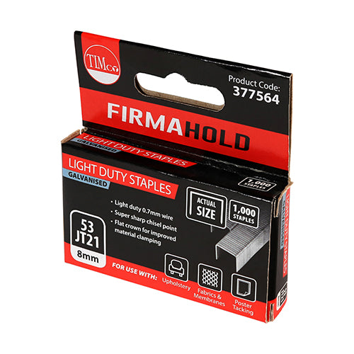 TIMCO Light Duty Chisel Point Galvanised Staples - 10mm