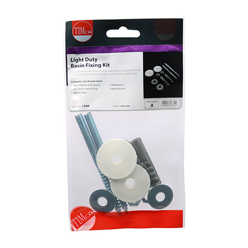 TIMCO Basin Fixing Kit Heavy Duty