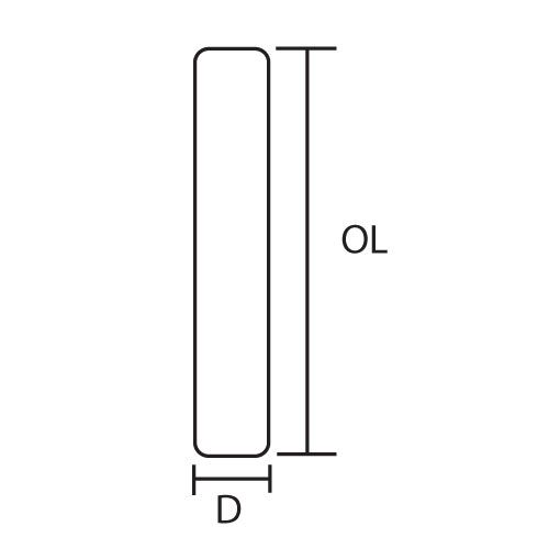 WP-LOCK/T/232 - Lock Template 25mm x 134mm faceplate