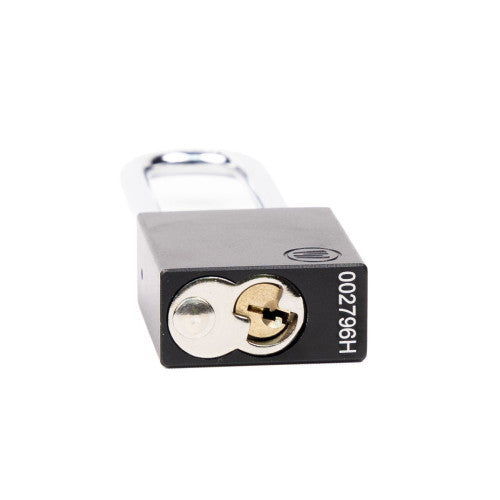 Aluminium Safety Lockout Padlock Long Shackle - Black
