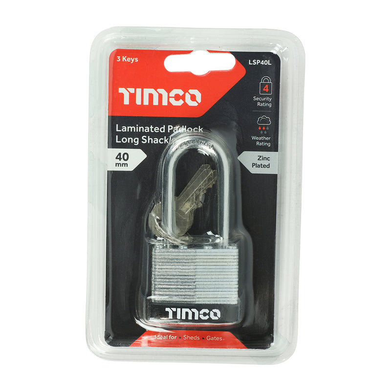 TIMCO Laminated Padlock - 40mm
