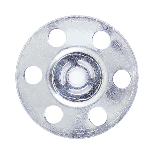 TIMCO Metal Insulation Discs Silver - 35mm