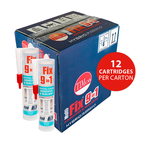TIMCO 9 In 1 Adhesive & Sealant Crystal Clear