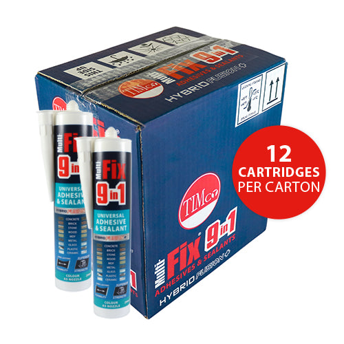TIMCO 9 In 1 Universal Adhesive & Sealant Black - 290ml
