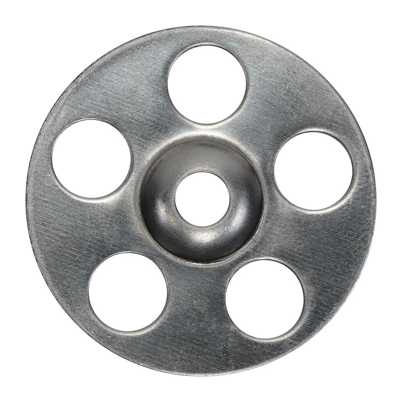 TIMCO Metal Insulation Discs Silver - 35mm