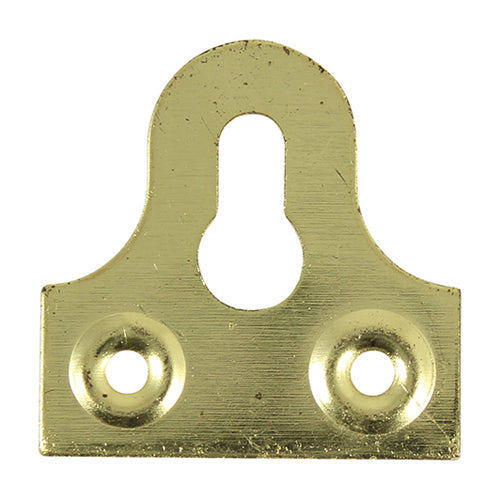 TIMCO Mirror Plates Plain Electro Brass - 32mm