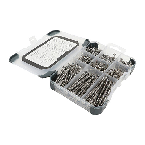 TIMCO Countersunk Gold Woodscrews Mixed Tray - 340pcs