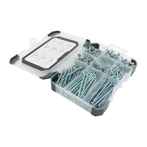 TIMCO Countersunk Gold Woodscrews Mixed Tray - 340pcs