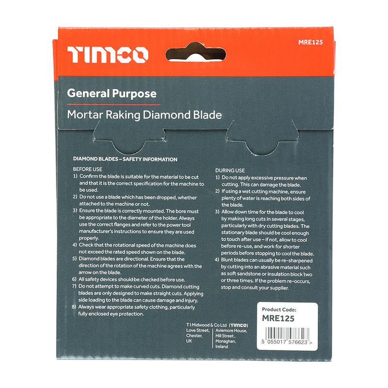 TIMCO General Purpose Mortar Raking Diamond Blade