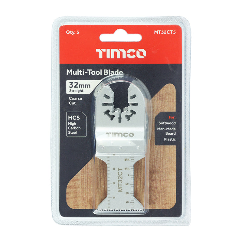 TIMCO Multi-Tool Coarse Cut Blade For Wood Carbon Steel - 32mm