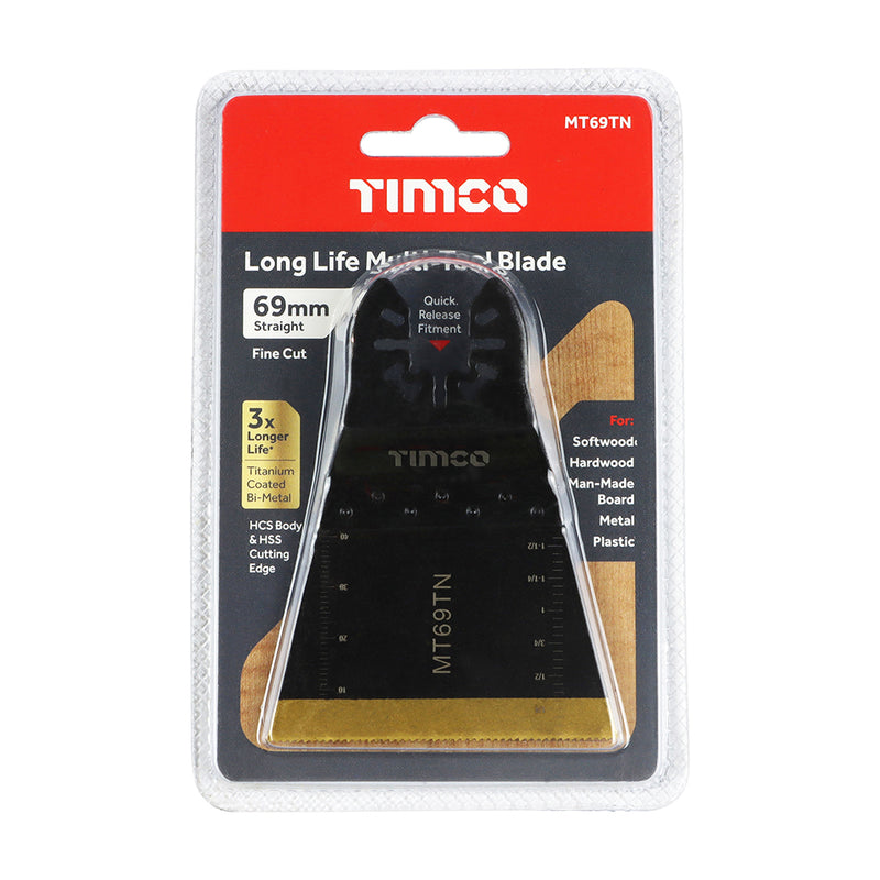 TIMCO Multi-Tool Fine Cut Blade For Wood/Metal Titanium Coated Bi-Metal - 32mm