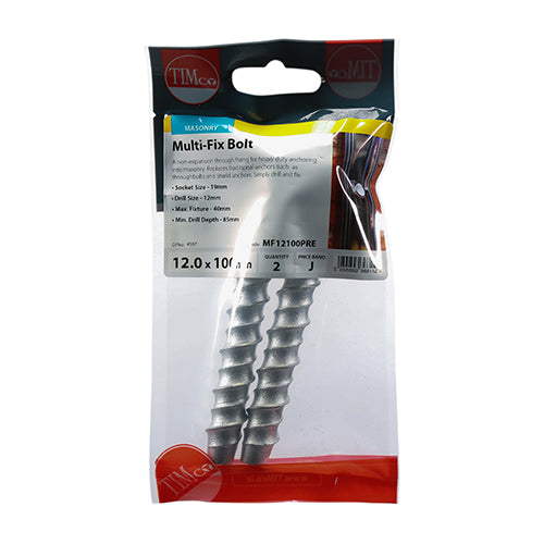 TIMCO Multi-Fix Bolts Hex Head Exterior Silver — Trade Pack