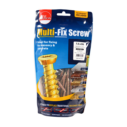 TIMCO Concrete Screws Flat Countersunk Gold