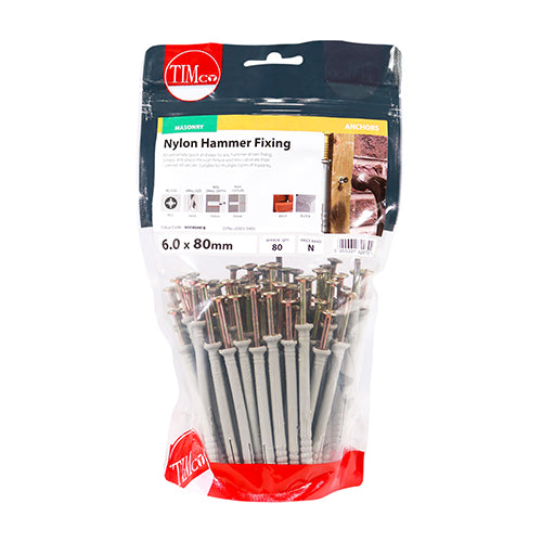 TIMCO Nylon Hammer Fixings — Bag