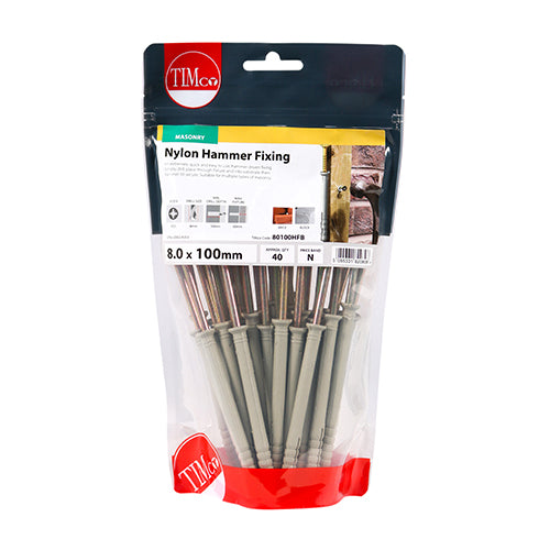 TIMCO Nylon Hammer Fixings — Bag