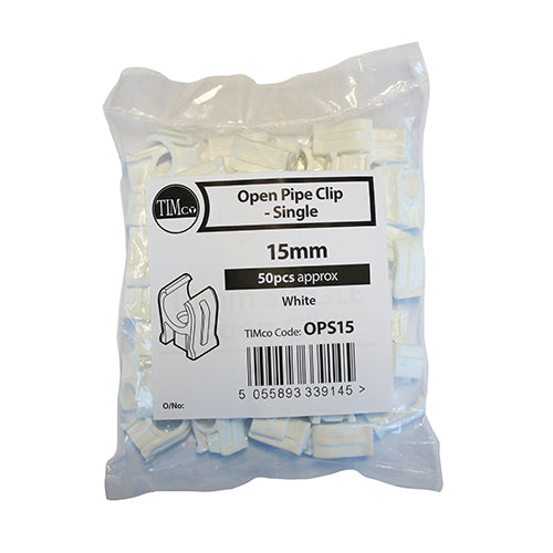 Interlock Hinged Pipe Clip Spacers White - 15mm