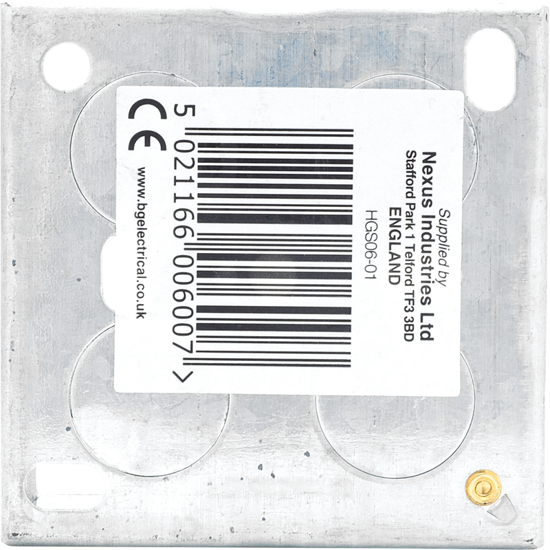 BG Electrical Contractor - Steel Knockout Box, Single, 47mm