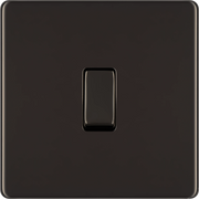 BG Electrical Flatplate Screwless Black Nickel - Intermediate switch