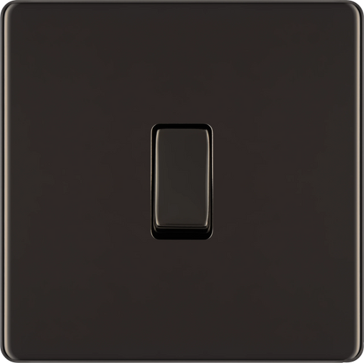 BG Electrical Flatplate Screwless Black Nickel - Intermediate switch