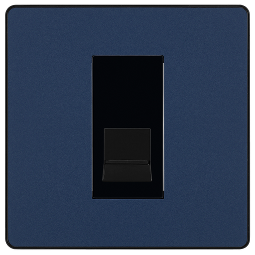 BG Electrical Evolve Matt Blue - Single, telephone socket, secondary