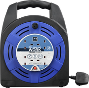 Masterplug Work - 20m, 4 Sockets, 13A, Blue