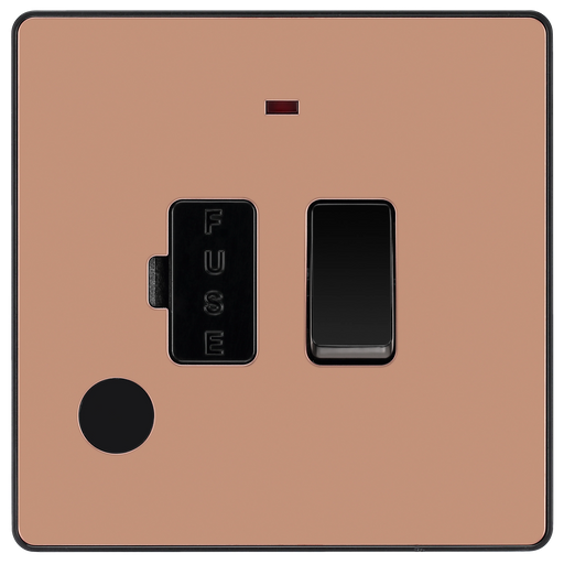 BG Electrical Evolve Polished Copper - Switched and fused with indicator