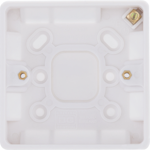 BG Electrical 800 Series - Single with earth terminal, 19mm