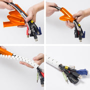 D-Line Cable Tidy - Cable Zipper, White - 2.5m, 25mm dia.