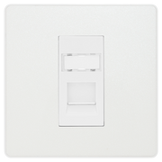BG Electrical Evolve Pearlescent White - Single, RJ45 telephone socket