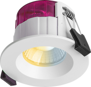 Luceco Elite - FType Elite Fire Rated Downlight 4W/6W 750lm Power Change with 4Colour CCT 2700K, 3000K, 4000K, 6000K Dimmable IP65 White - Regressed