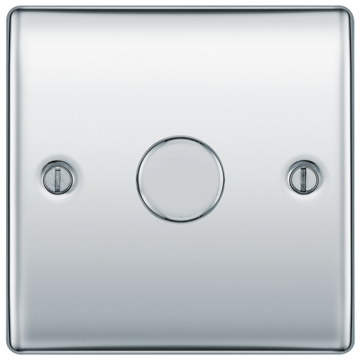 BG Electrical Nexus Metal Polished Chrome - Single, 2 way push 200W