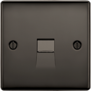 BG Electrical Nexus Metal Black Nickel - Single, telephone socket, master