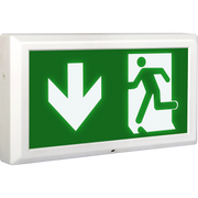 Luceco Exit Box - Tempus Exit Box 3hr Emergency Maintained C/w Down Legend