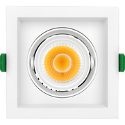 Luceco Square Spotlight - Single square module recessed white 140mm 1900lm 22w 4000k