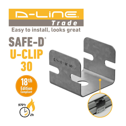 D-Line Fire Clip - Safe-D U-Clip 30 (Pack of 100)