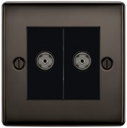 BG Electrical Nexus Metal Black Nickel - Double, isolated, co-axial