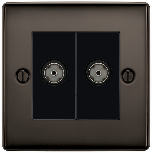 BG Electrical Nexus Metal Black Nickel - Double, isolated, co-axial