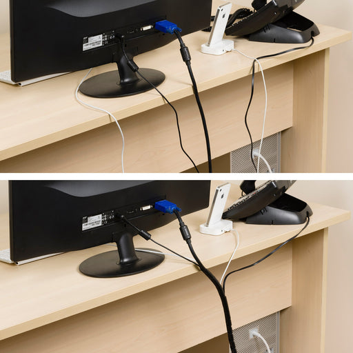 D-Line Cable Tidy - Cable Spiral Wrap, Black - 3m, 6-20mm expandable dia.
