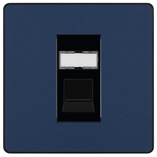 BG Electrical Evolve Matt Blue - Single, RJ45 telephone socket