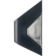 Luceco Prysm Wall Light - Prysm Decorative Outdoor Solar Wall Light with PIR Motion Sensor and USB Charging Port, LED Exterior Lighting, Black, IP54, 6W, 600lm, 4000K