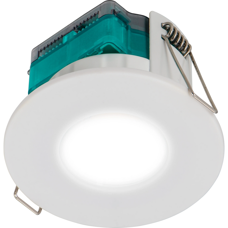 Luceco Ftype Essence Fire Rated Downlight 5W 550lm 4000K Dimmable IP65 White bezel - Flat - Pack of 1