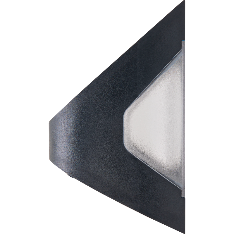 Luceco Prysm Wall Light - Prysm Decorative Outdoor Solar Wall Light with PIR Motion Sensor and USB Charging Port, LED Exterior Lighting, Black, IP54, 6W, 600lm, 4000K