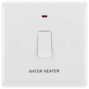 BG Electrical 800 Series - 20A, double pole, marked "water heater", with indicator and flex outlet