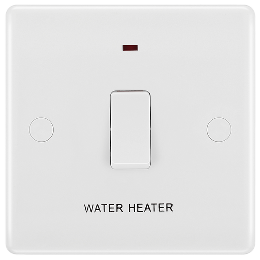 BG Electrical 800 Series - 20A, double pole, marked "water heater", with indicator and flex outlet