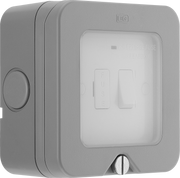 BG Electrical Weatherproof Storm - Switched and fused with indicator and flex outlet IP66