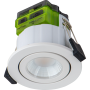 Luceco Ftype MK2 Fire Rated Downlight 4W/6W 690lm Power Change & CCT Change 3000K / 4000K Dim2Warm IP20 White - Adjustable - Pack of 1