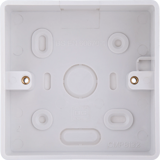 BG Electrical 800 Series - PVC Rounded Surface Box, Single, 32mm